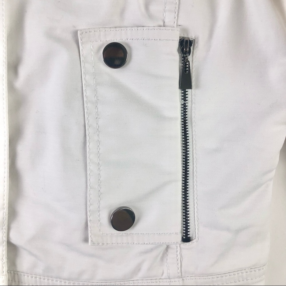 Zara Basic White Zip Moto Jacket - image 7